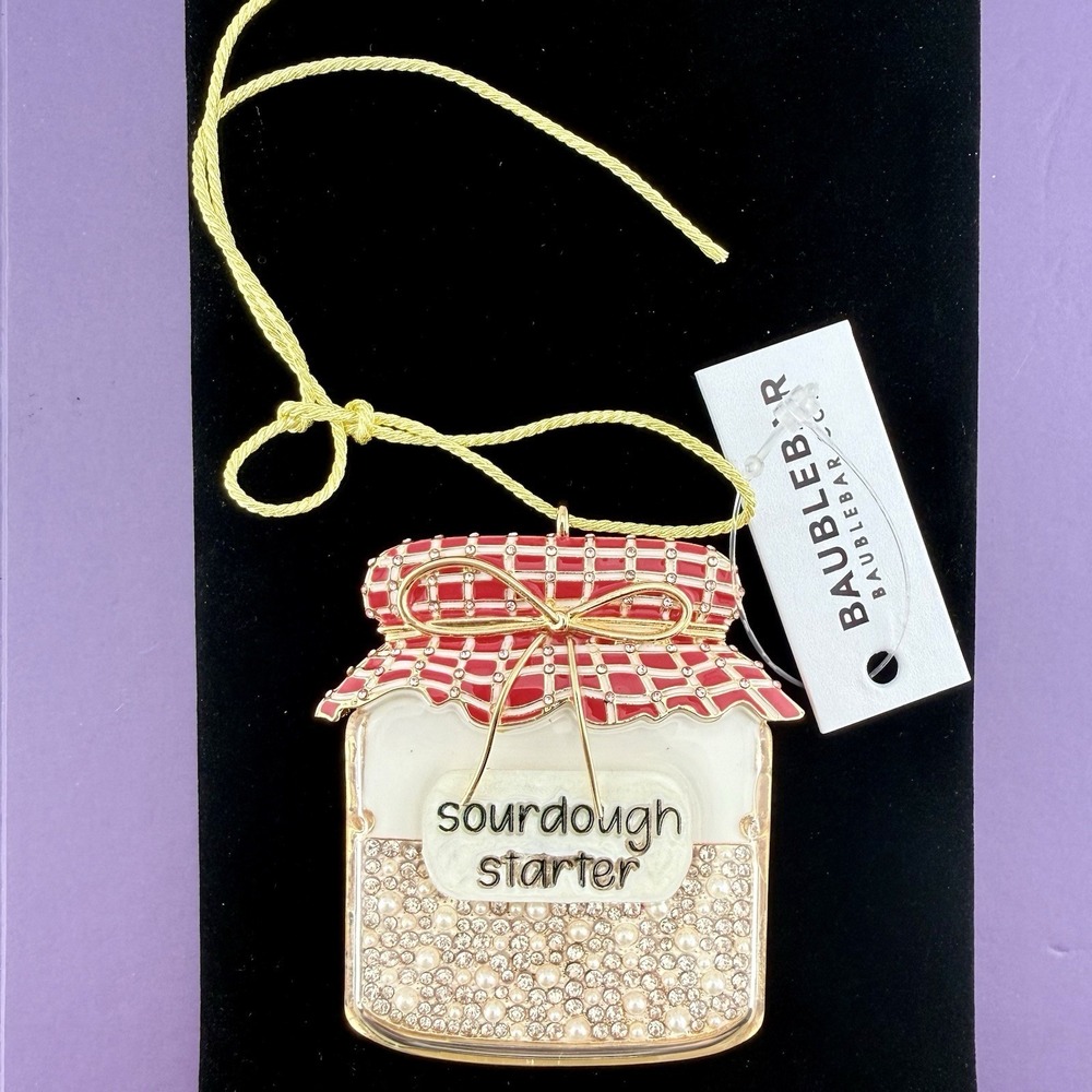 Baublebar Ornament/bag charm/keychain "Sourdough Starter" New